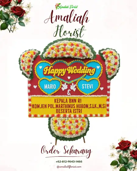 Papan Bunga Pernikahan Rumoin
